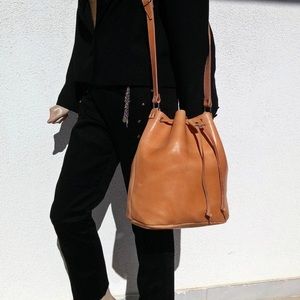 Hobo large drawstring leather satchel